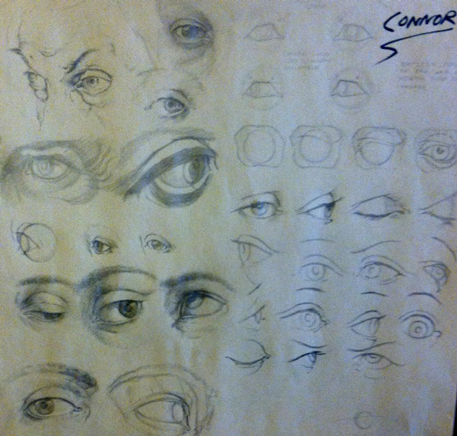 ACADEMY OF ART CANADA Drawing Overview - Student Eye Drawing Studies