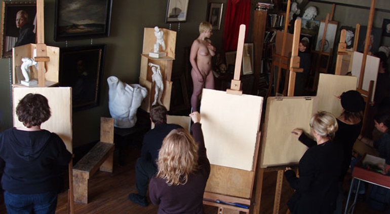ACADEMY OF ART CANADA Student Figure Drawing Session