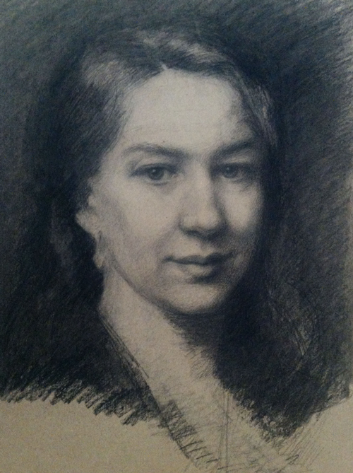 ACADEMY OF ART CANADA Faculty Self Portrait in Charcoal