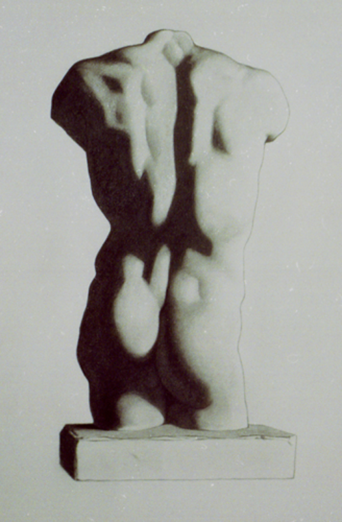 ACADEMY OF ART CANADA Student Bargue Drawing Study: Male Back