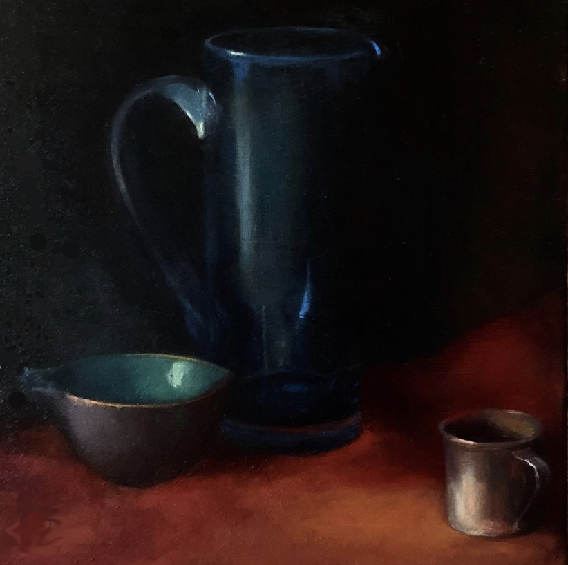 ACADEMY OF ART CANADA Still Life Painting with Cups and Jug