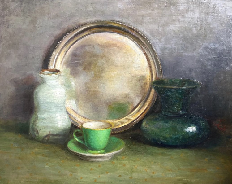 ACADEMY OF ART CANADA Still Life Painting: Gold and Green