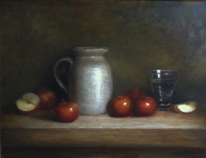 ACADEMY OF ART CANADA Still Life Painting with Apples, Jug, Water